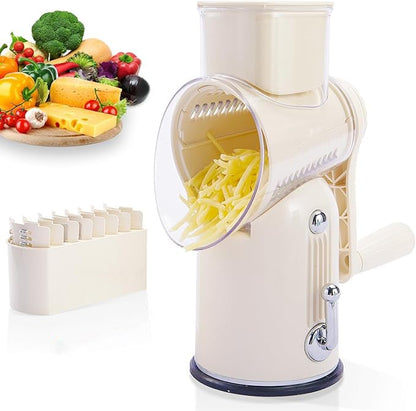 🧑‍🍳Kitchen Artifact - 50%OFF🥳5 in 1 Rotary Cheese Grater Vegetable Slicer