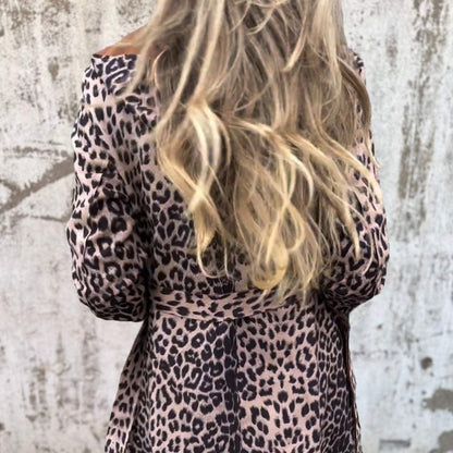 🖤Black Friday Sale:50% OFF🖤Women's Hooded Leopard Print Open-Front Trench Coat