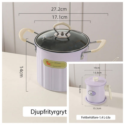 🎅Pre-Christmas Special🎄Multifunctional Deep Fryer Pot And Grease Container With Strainer