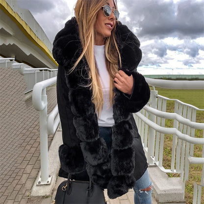 🔥🖤Black Friday Sale-52% OFF🔥Women’s Parka Jacket with Removable Fluffy Trim