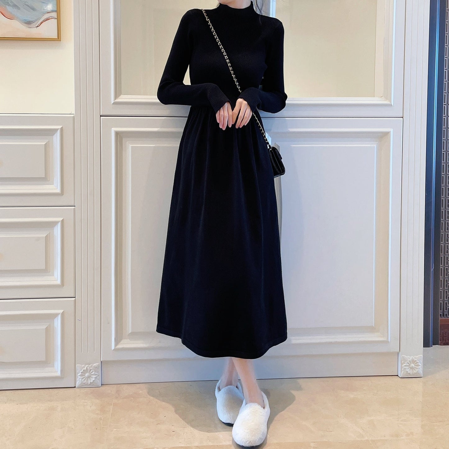 🎁New Year Sale 62% OFF⏳Gentle Style French Long Sleeve Knit Dress