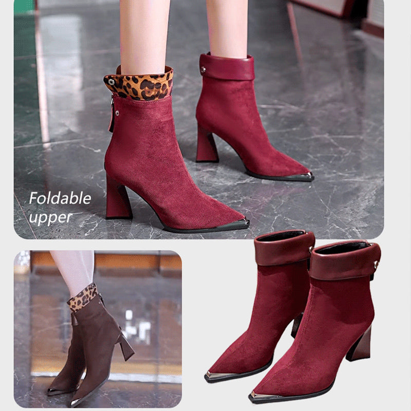 🔥HOT SALE 58%OFF🔥Women's Faux Suede High-Heel Ankle Boots