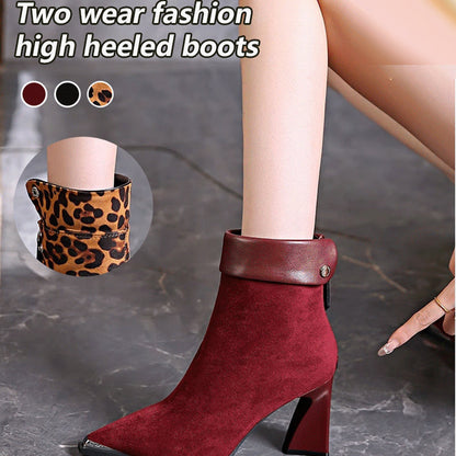 🔥HOT SALE 58%OFF🔥Women's Faux Suede High-Heel Ankle Boots