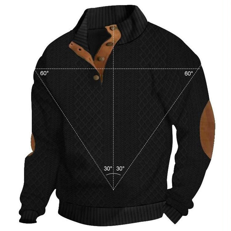 🎅Xmas Sales - 50% OFF🎄Men's Casual Long Sleeve Pullover with Elbow Patches