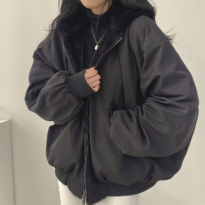 🔥🖤Black Friday Sale:50% OFF🔥Women's Oversized Cozy Plush -lined Jacket