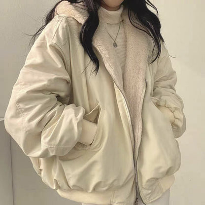 🔥🖤Black Friday Sale:50% OFF🔥Women's Oversized Cozy Plush -lined Jacket