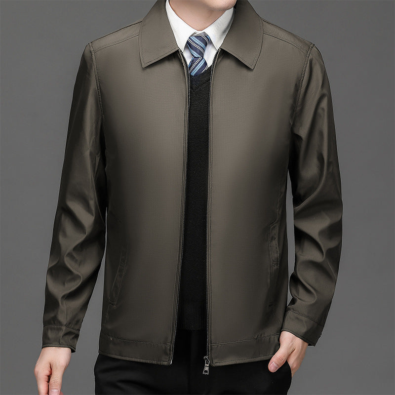 Men's Windproof Lapel Zipper Jacket