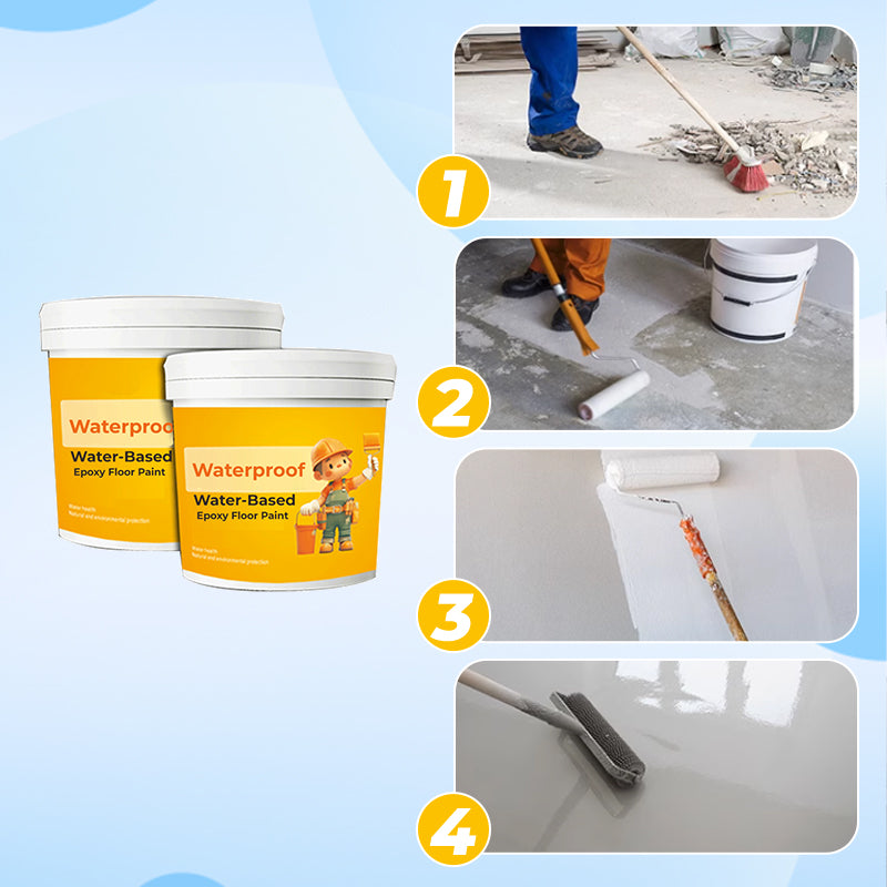 🎅Xmas Sale🎄Waterproof Water-Based Epoxy Floor Paint