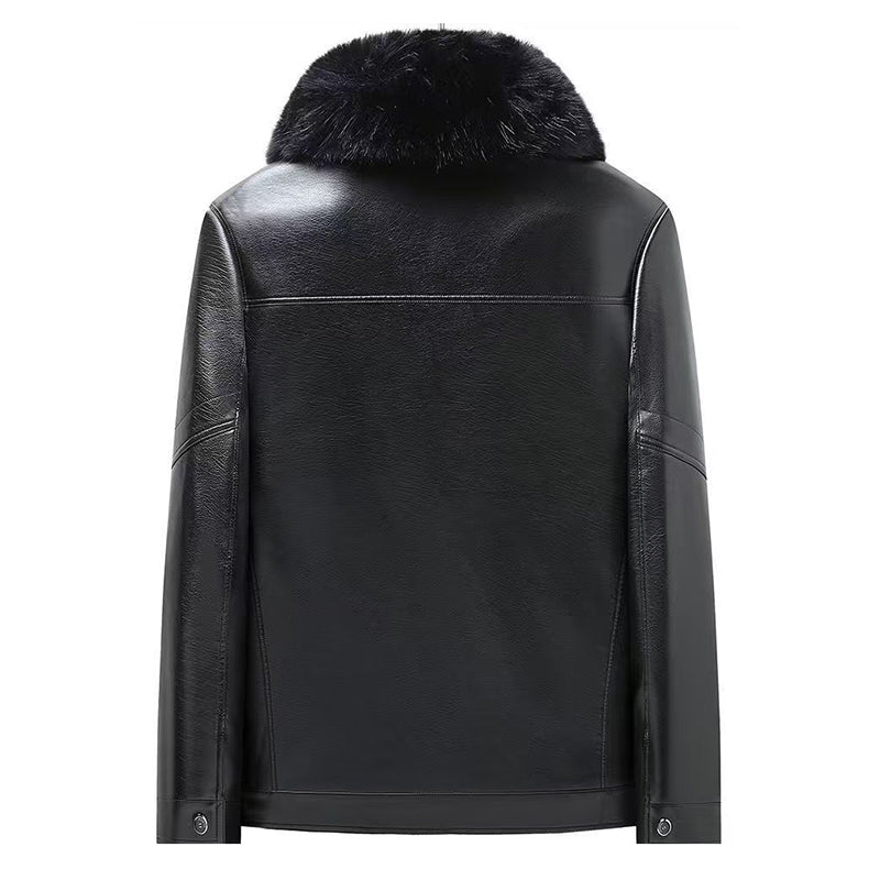 ❄️Winter Specials❄️ Men's Winter Leather Jacket with Plush Lining