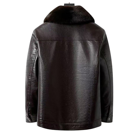 ❄️Winter Specials❄️ Men's Winter Leather Jacket with Plush Lining