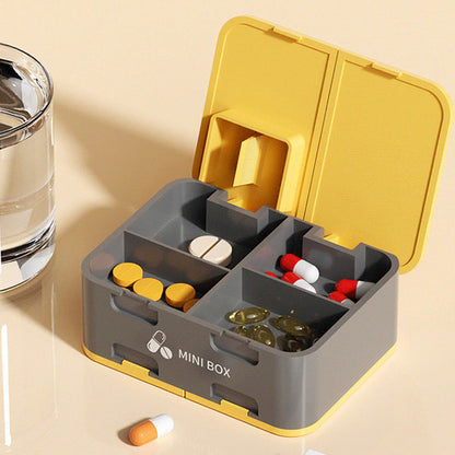 Multiple Compartments Waterproof Portable Mini Medicine Box