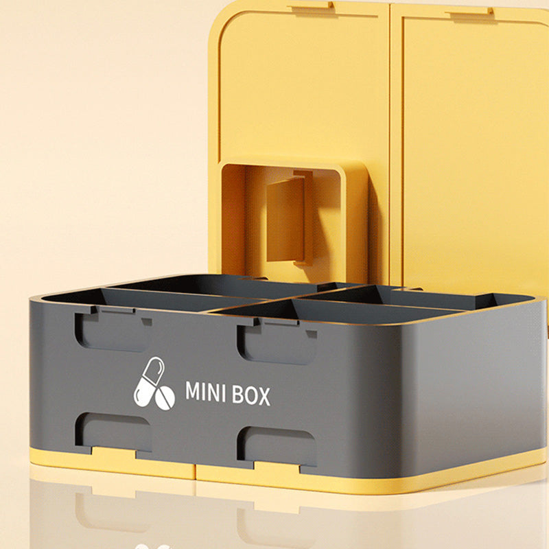 Multiple Compartments Waterproof Portable Mini Medicine Box