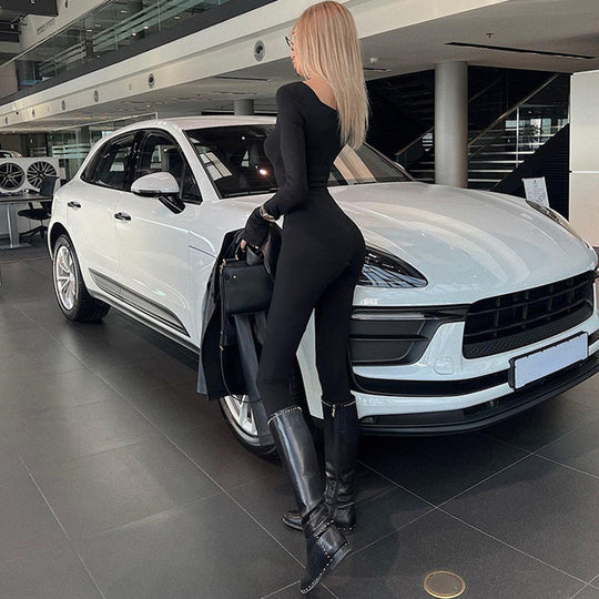 🤩YENİ YIL İNDİRİMİ - %50 İNDİRİM💖Slim Fit Uzun Kollu Fermuarlı Tulum