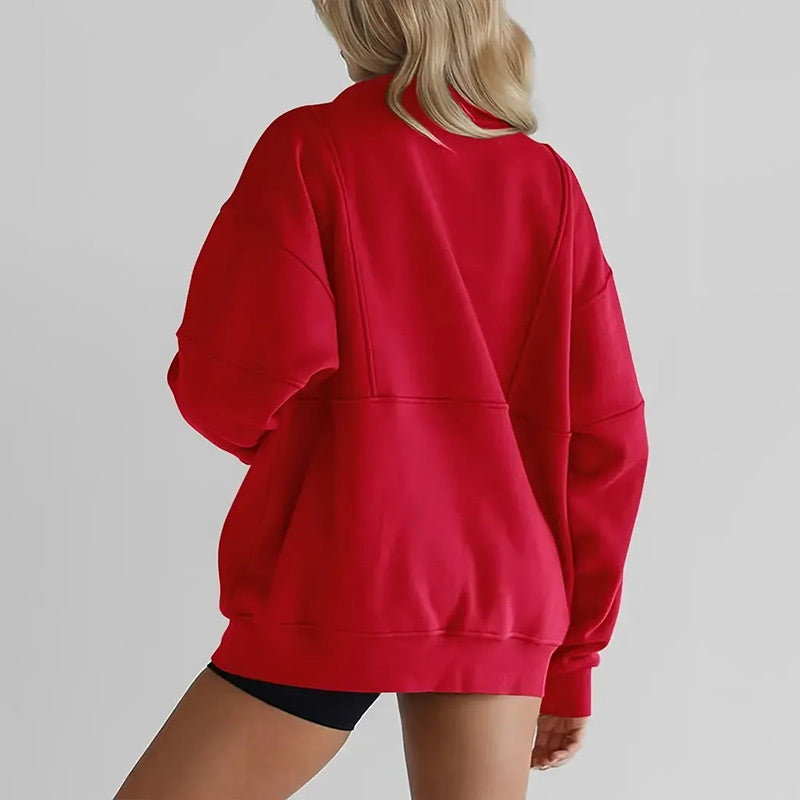 🎁Novoroční výprodej 49% sleva🔥Dámské ležérní klopové topy s polovičními zipy