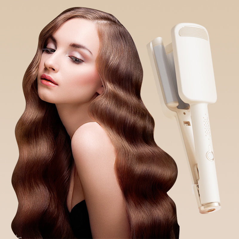 French Wave Curling Iron, Fast Heating Adjustable Temperature, 1.6m Extension Cord, Suitable for Any Hairstyle Hair Type