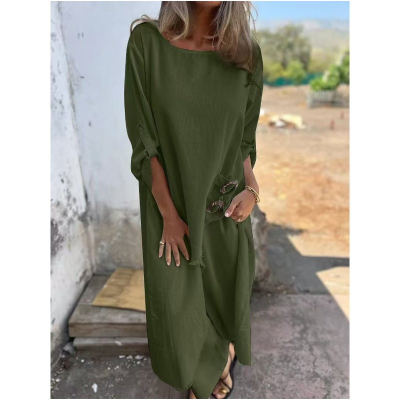 🎉2025 NEW SALES - 49% OFF🔥Women's Irregular Dress and Loose Fit Pants (2-Piece Set)