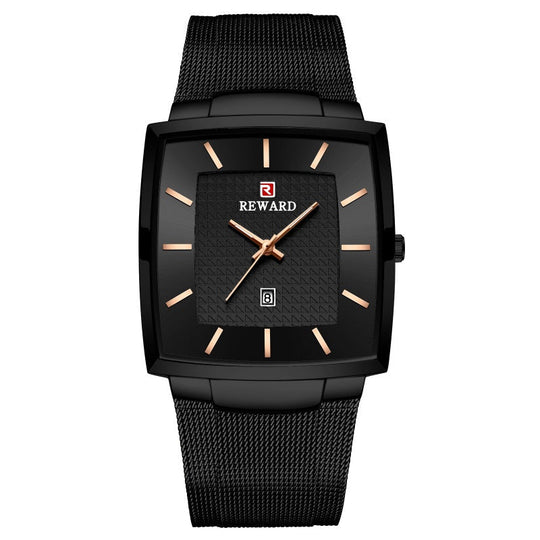 🔥Men’s Ultra-thin Square Mesh Belt Quartz Watch