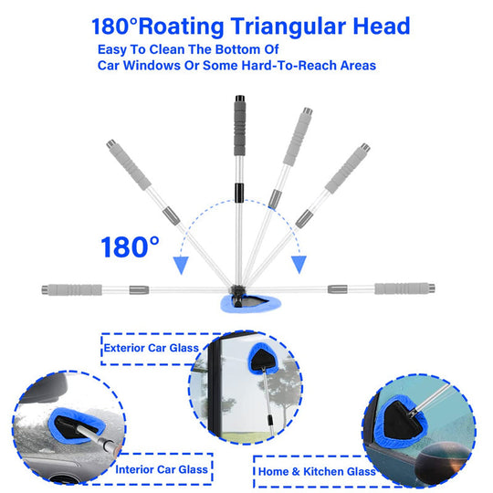 Verktøysett for rengjøring av bilfrontrute - uttrekkbart & 180° roterbar📢📢Skaff deg det! Kun 20 igjen, så lenge lageret rekker!