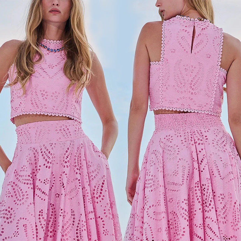 Kratka majica s izvezenom čipkom Paris Dreaming