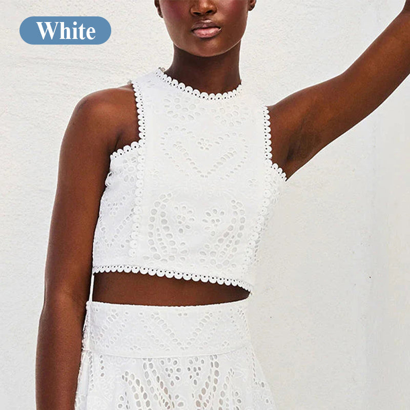 Kratka majica s izvezenom čipkom Paris Dreaming