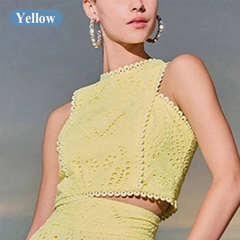 Kratka majica s izvezenom čipkom Paris Dreaming