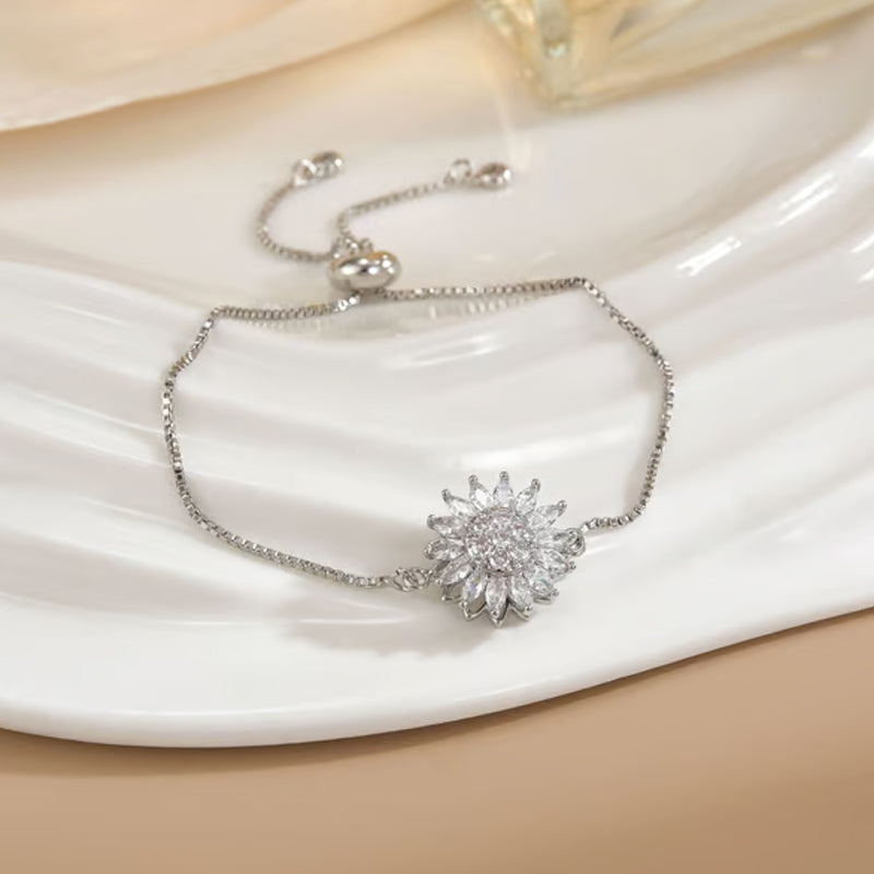 Brățară rotativă de floarea-soarelui cu cutie cadou – un accesoriu liniștitor și relaxant pentru cadou de Ziua Mamei, Cadouri de Ziua Îndrăgostiților, Cadouri de Ziua Galentinei, Cadouri de zi de naștere Bijuterii