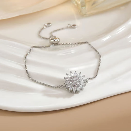 Brățară rotativă de floarea-soarelui cu cutie cadou – un accesoriu liniștitor și relaxant pentru cadou de Ziua Mamei, Cadouri de Ziua Îndrăgostiților, Cadouri de Ziua Galentinei, Cadouri de zi de naștere Bijuterii