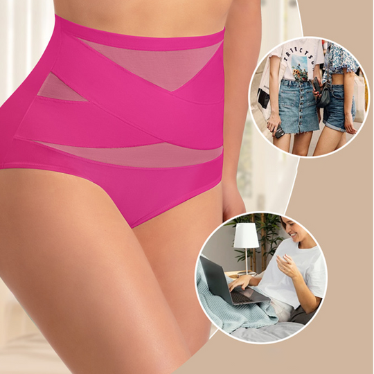 🥰Limited Sale 50% OFF💟Plus-Size High-Waist Cross Tummy Control Panties