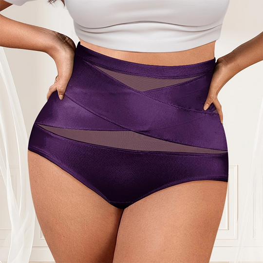 🥰Limited Sale 50% OFF💟Plus-Size High-Waist Cross Tummy Control Panties