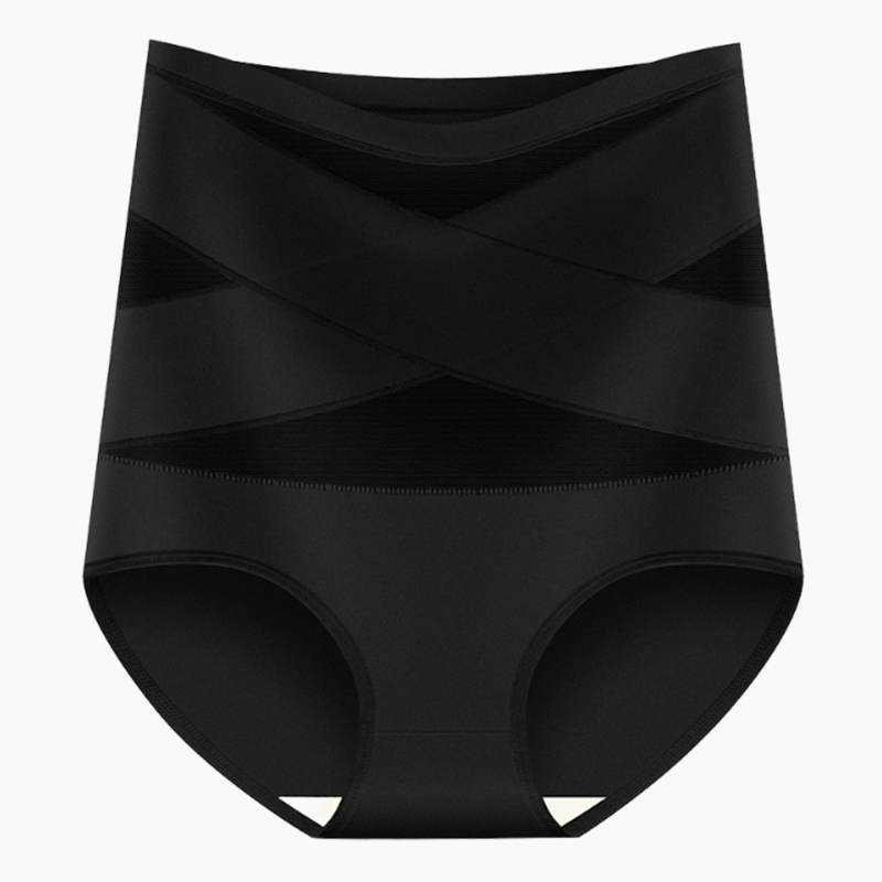 🥰Limited Sale 50% OFF💟Plus-Size High-Waist Cross Tummy Control Panties