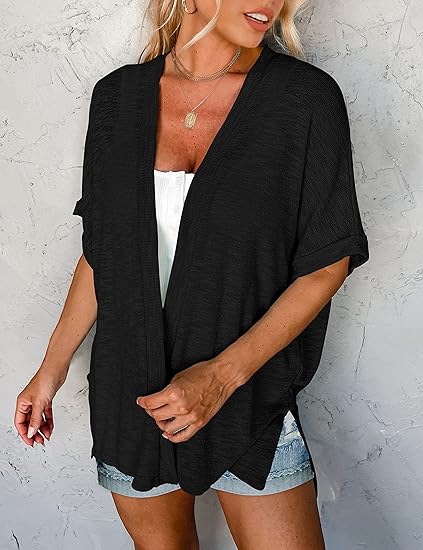 ⏰️Seasonal Sale 50% Off Now!  🔥2026 New Stylish Flowy Short Sleeve Cardigan