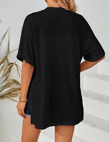 ⏰️Seasonal Sale 50% Off Now!  🔥2026 New Stylish Flowy Short Sleeve Cardigan