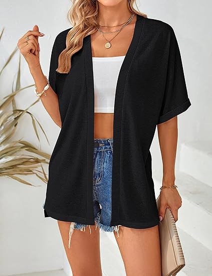 ⏰️Seasonal Sale 50% Off Now!  🔥2026 New Stylish Flowy Short Sleeve Cardigan
