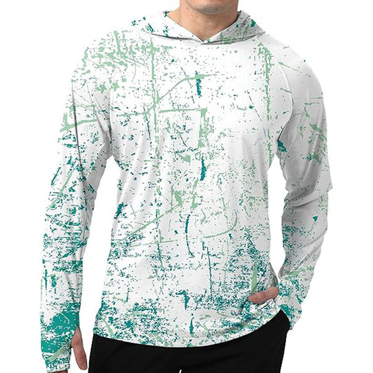 Men's Swim & Outdoor UPF 50+ Sun Shirt ，Lightweight SPF 50 UV Protection Hoodie