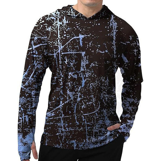 Men's Swim & Outdoor UPF 50+ Sun Shirt ，Lightweight SPF 50 UV Protection Hoodie