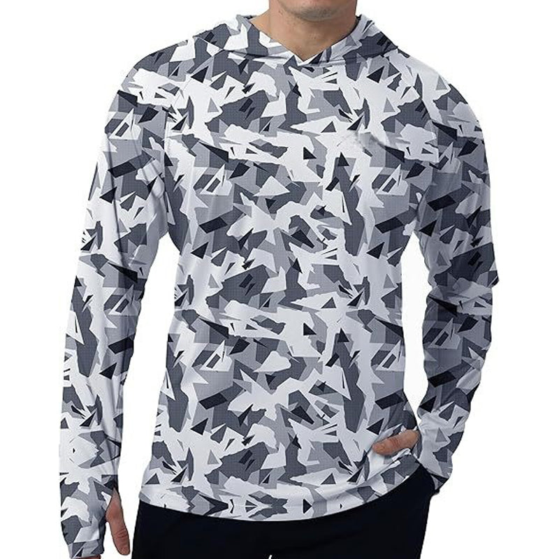 Men's Swim & Outdoor UPF 50+ Sun Shirt ，Lightweight SPF 50 UV Protection Hoodie