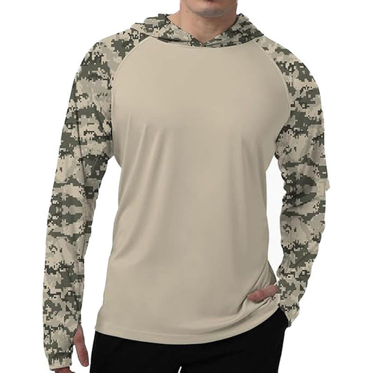 Men's Swim & Outdoor UPF 50+ Sun Shirt ，Lightweight SPF 50 UV Protection Hoodie