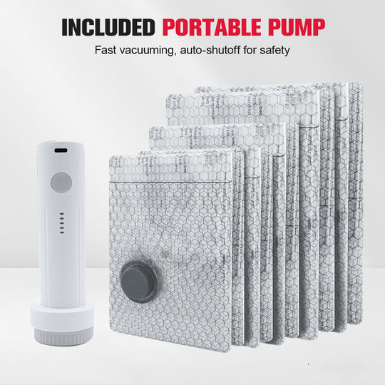 🏆⚡ 50K+ SOLD! Cordless Travel Vacuum Storage Compression Bag
