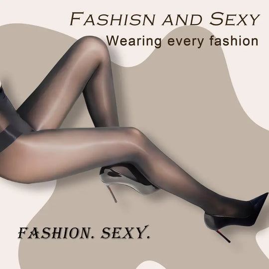 Everyday Comfort | Women's High-Waisted Sheer Shiny Tights – Buy 1 Get 1 Free