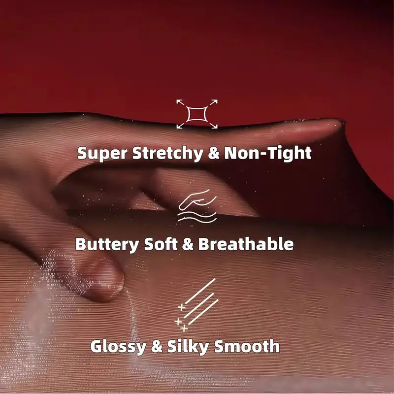 Everyday Comfort | Women's High-Waisted Sheer Shiny Tights – Buy 1 Get 1 Free