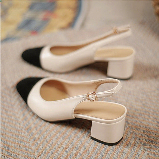 Γυναικεία κλασική στρογγυλή αντλία slingback