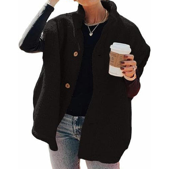 🍂 Women’s Cosy Teddy Fleece Stand Collar Gilet – Versatile Layering Piece For Everyday Wear