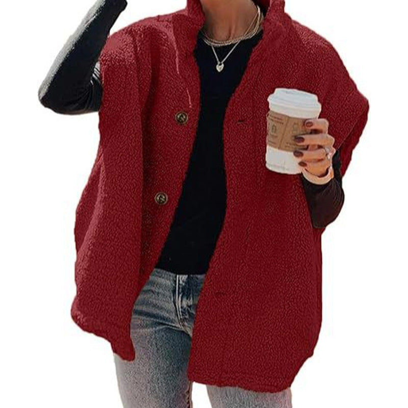 🍂 Women’s Cosy Teddy Fleece Stand Collar Gilet – Versatile Layering Piece For Everyday Wear