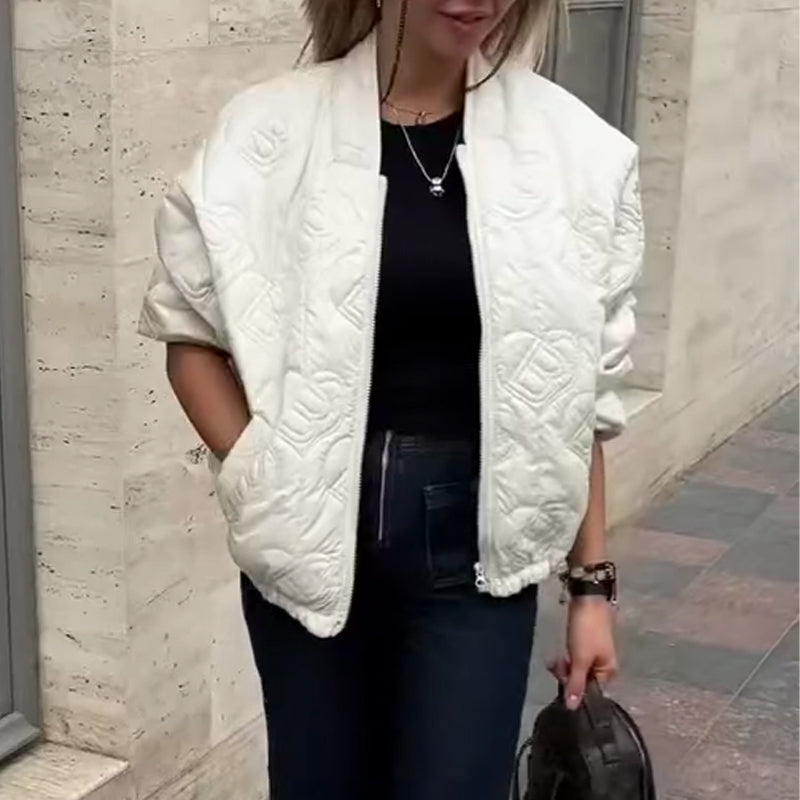 Dámská ležérní prošívaná oversized bunda 🧥 – Lehké, hřejivé, štíhlé bez objemu pro každodenní nošení