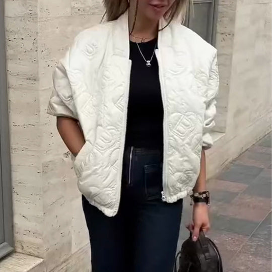 Dámská ležérní prošívaná oversized bunda 🧥 – Lehké, hřejivé, štíhlé bez objemu pro každodenní nošení