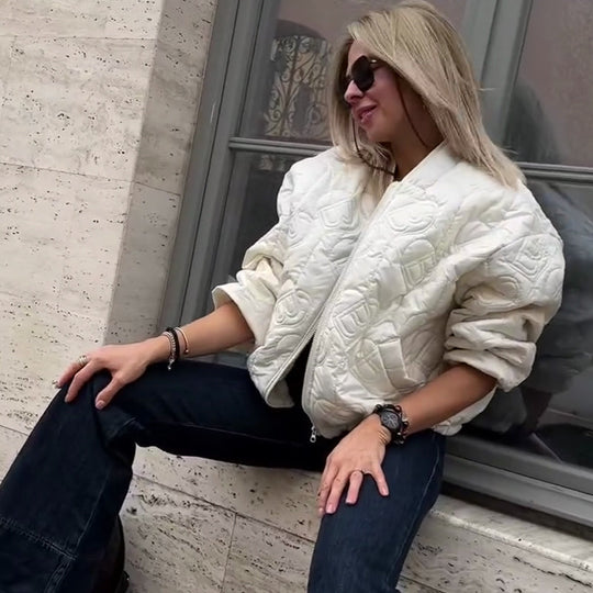 Dámská ležérní prošívaná oversized bunda 🧥 – Lehké, hřejivé, štíhlé bez objemu pro každodenní nošení