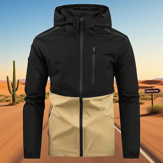 🍂 Easy Everyday Comfort | Men's Color-Block Hooded Windproof Jacket