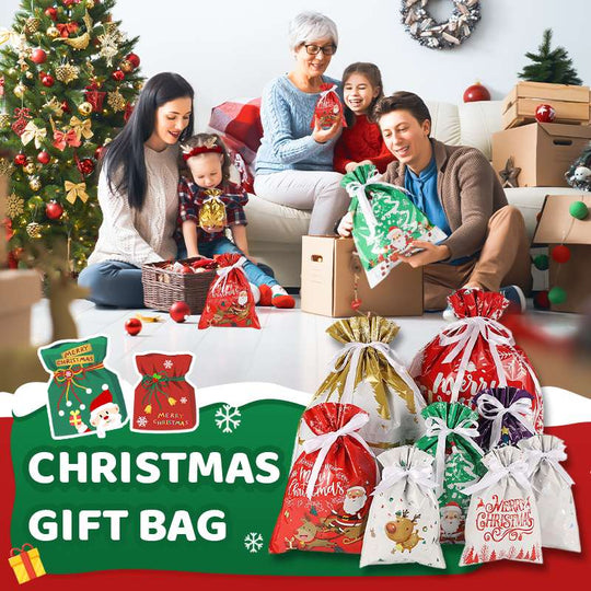 🔥🎅🎁Christmas Gift Bag With Drawstring