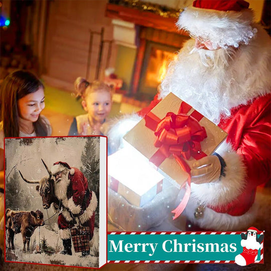 🎅Christmas Sale 50% OFF!!🎄50K+ SOLD! 🎁✨Advent Calendar with Highland Cow Design💕