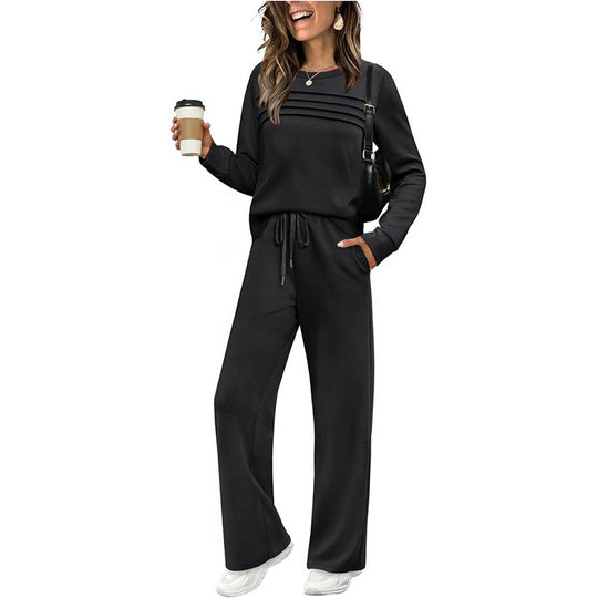 🎉Hot Sale 50% OFF🥳Women's Crew Neck Top & Drawstring Pants Set